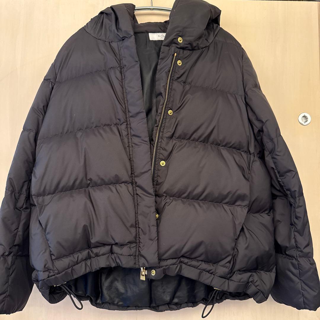 SLOBE IENA ショールフードショートダウンコート