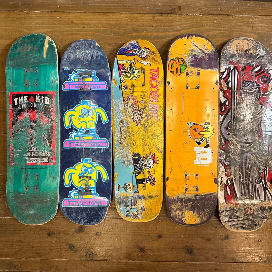 スケボー　廃デッキ　セット　DIY インチ