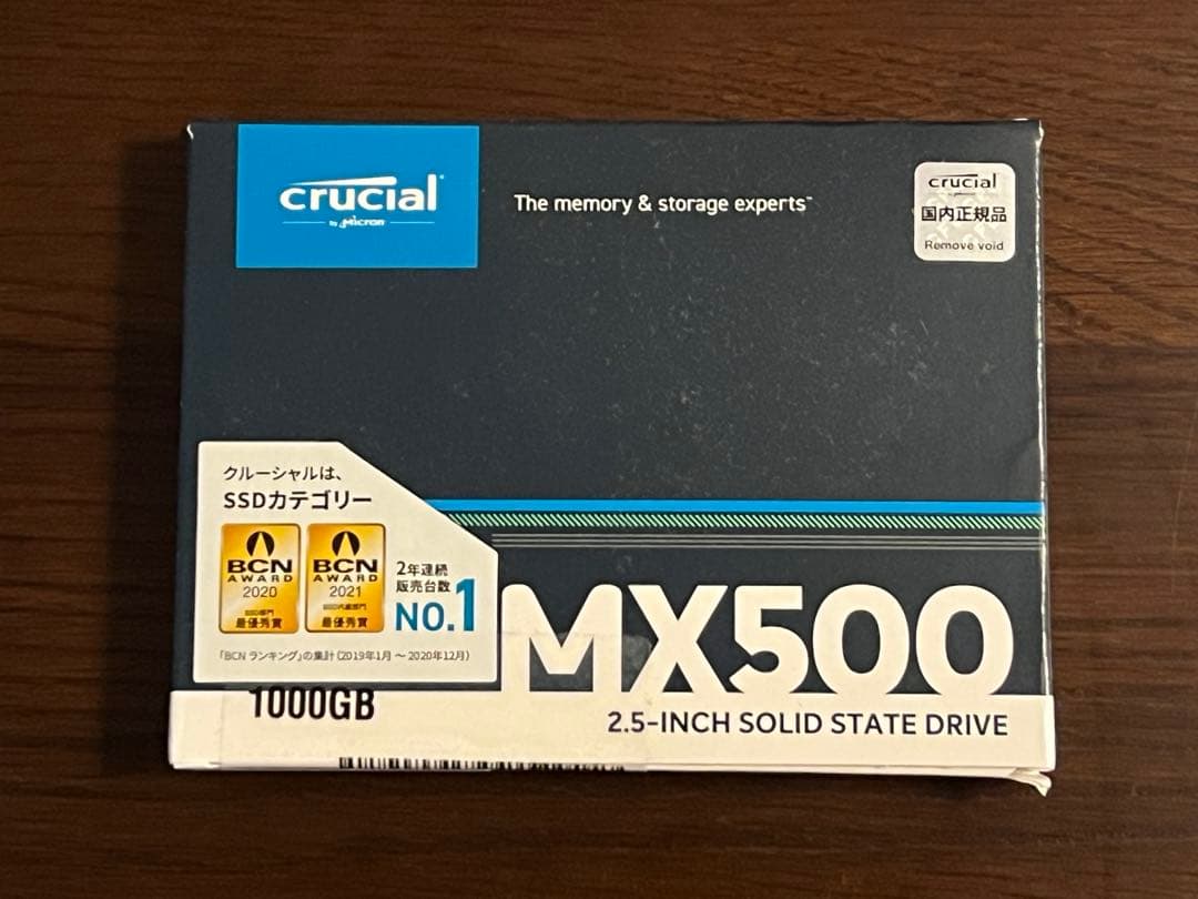未開封新品Crucial 2.5int SSD MX500 1000GB