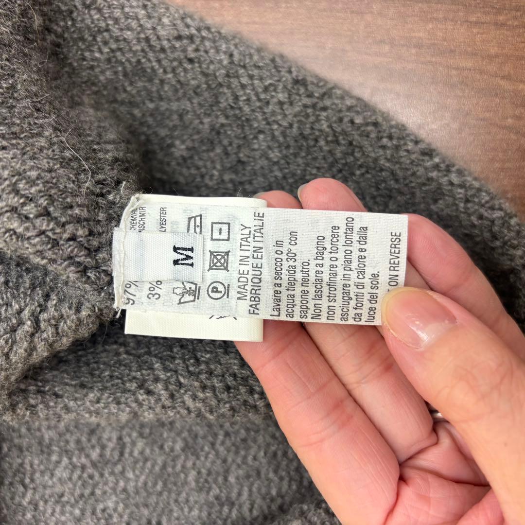 Hermes エルメス カシミヤ タートルネック ニット セーター グレー