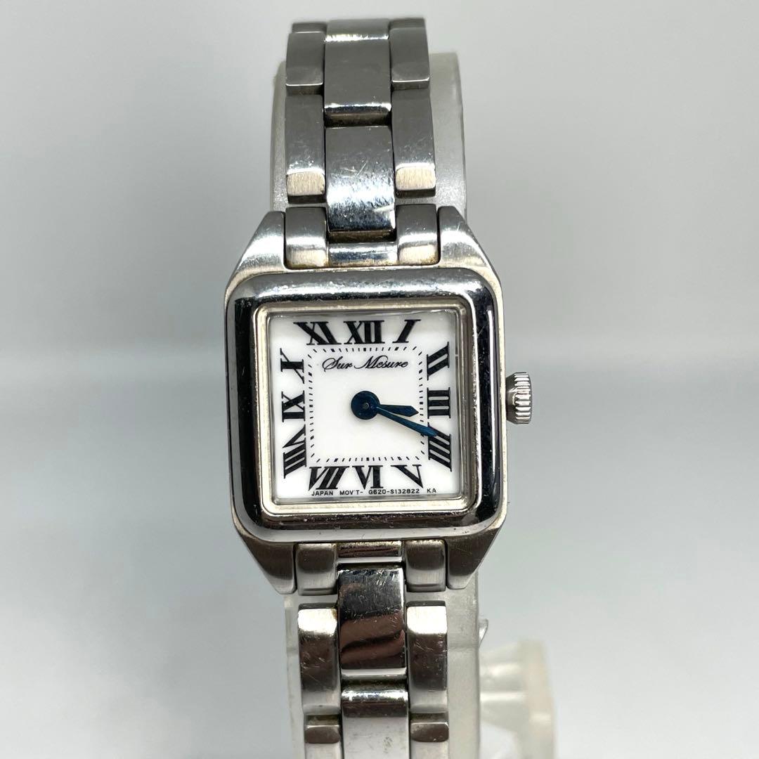 HIROB ソーラー腕時計 スクエア ローマ数字 箱付　コマ付き