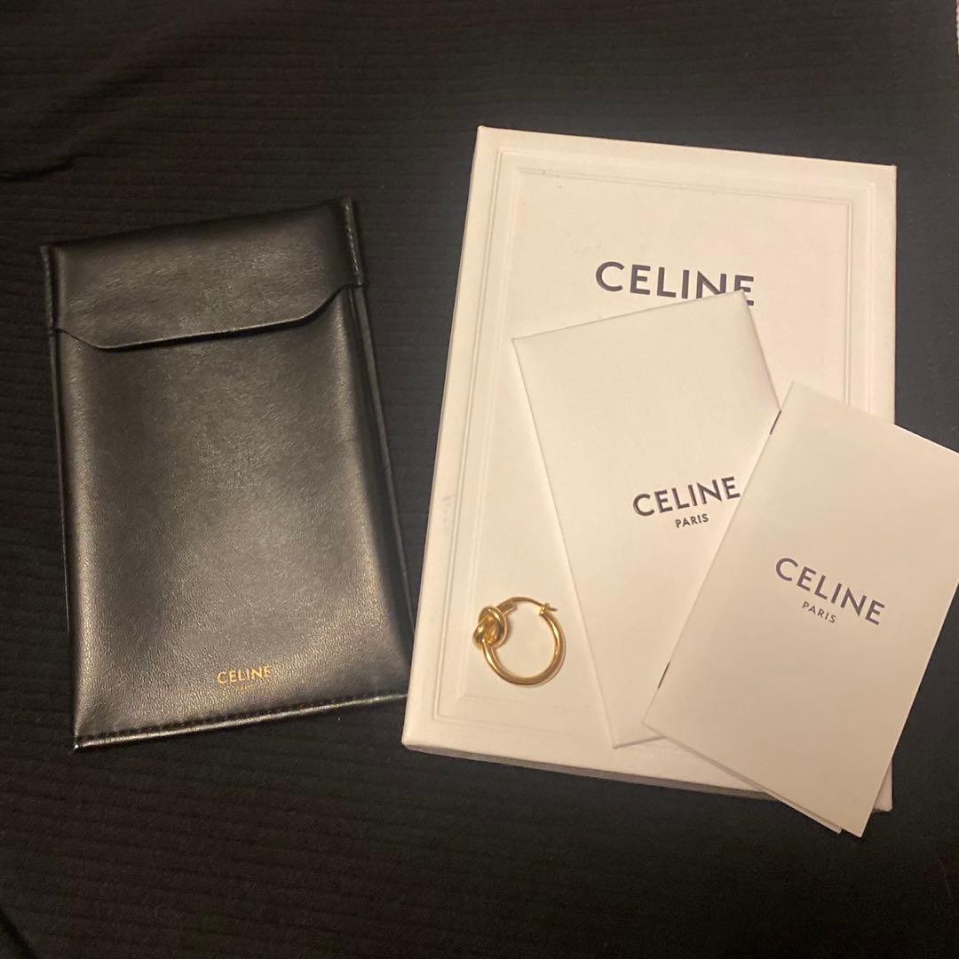 CELINE ノット　スモールフープ/ゴールドフィニッシュ　プラス（片耳）