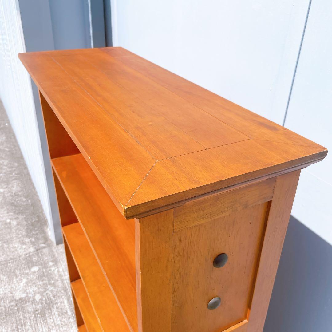 【美品送料込】イギリス アンティーク本棚 チーク材 ブックシェルフ