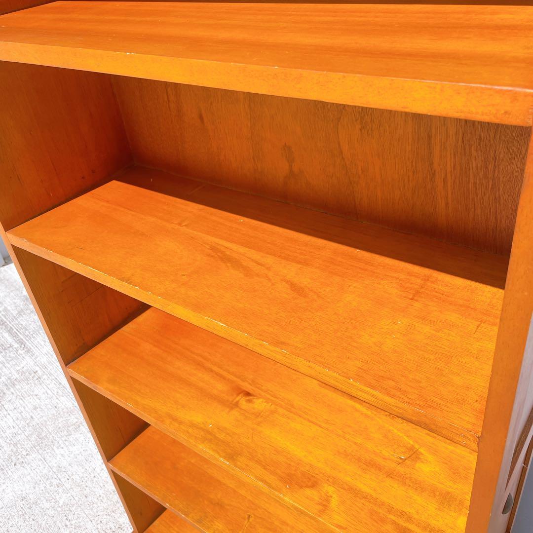 【美品送料込】イギリス アンティーク本棚 チーク材 ブックシェルフ