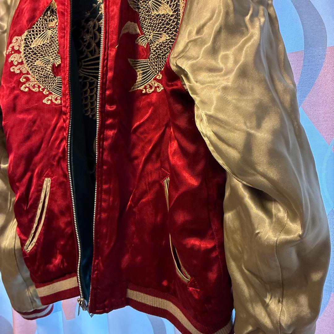 SCRIPT花旅楽団　鯉刺繍　リバーシブルスカジャン