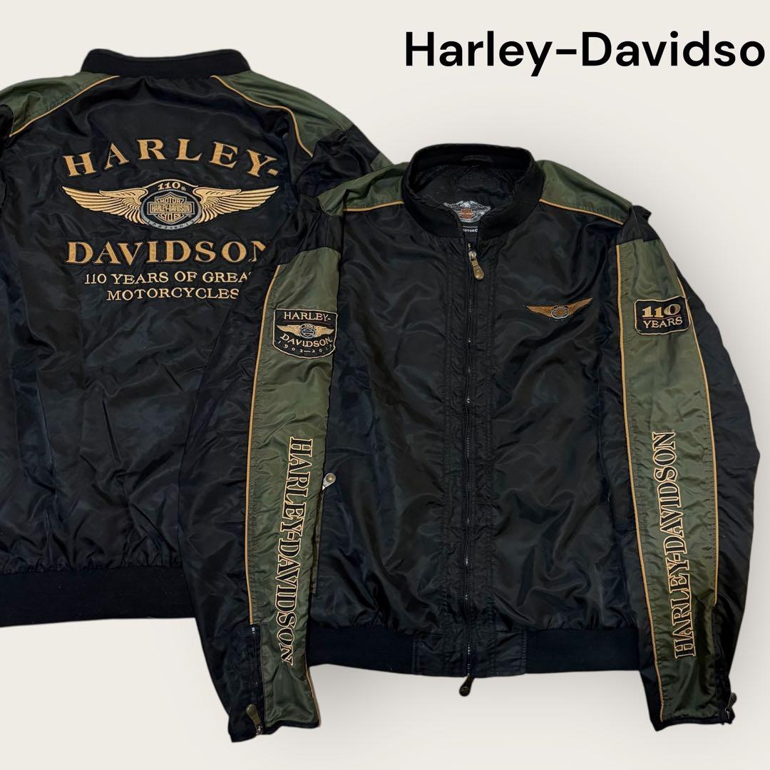 希少 110th《Harley-Davidson》ナイロンジャケット(XXL)黒