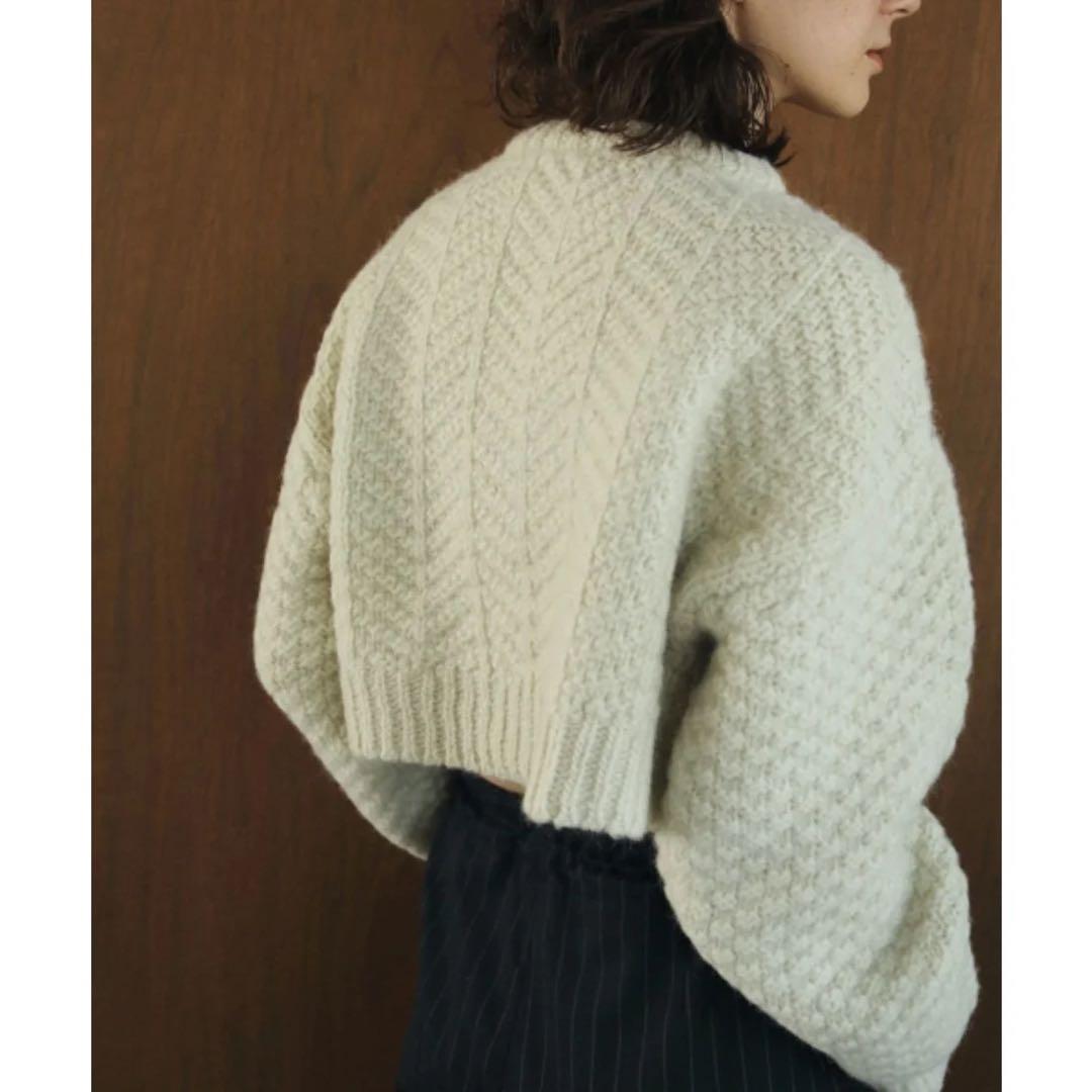 anuke(アンヌーク) Cable Knit Cardigan アイボリー