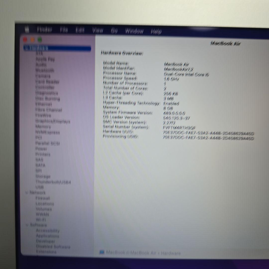 MacBook Air 13インチ 2015 A1466 128GB ジャンク