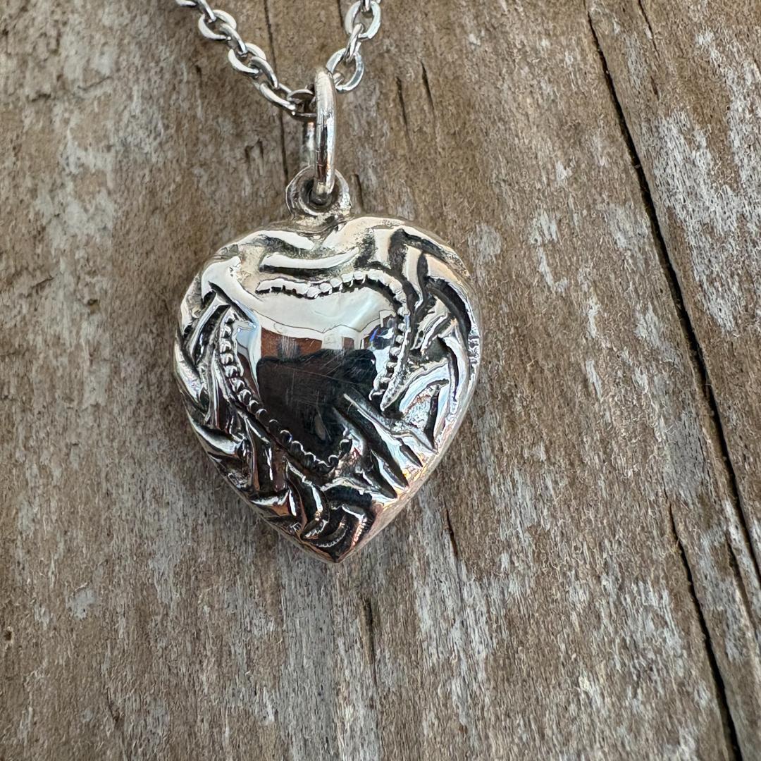 スウィートハートジュエリー　WW2　シルバー　ハート　両面　Arrow　アロー