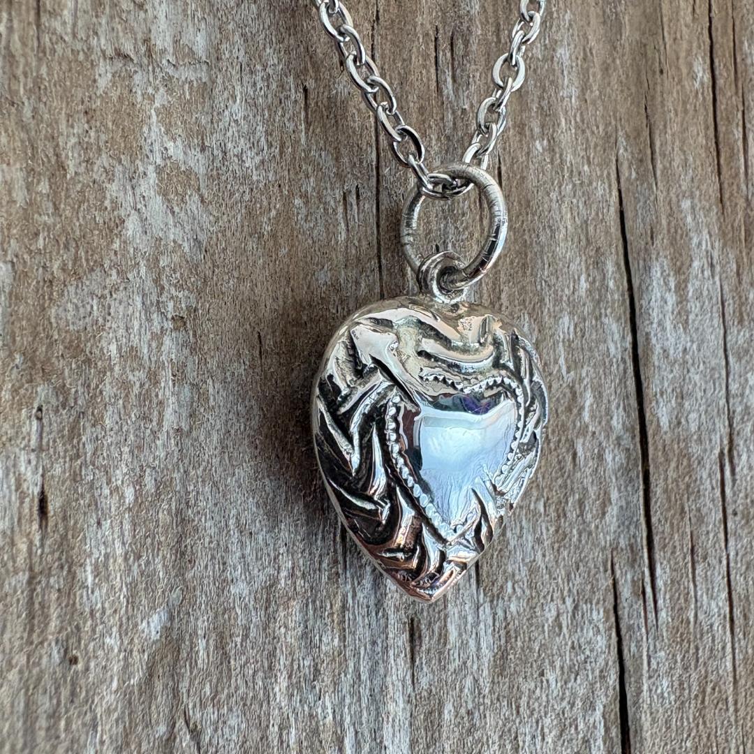 スウィートハートジュエリー　WW2　シルバー　ハート　両面　Arrow　アロー