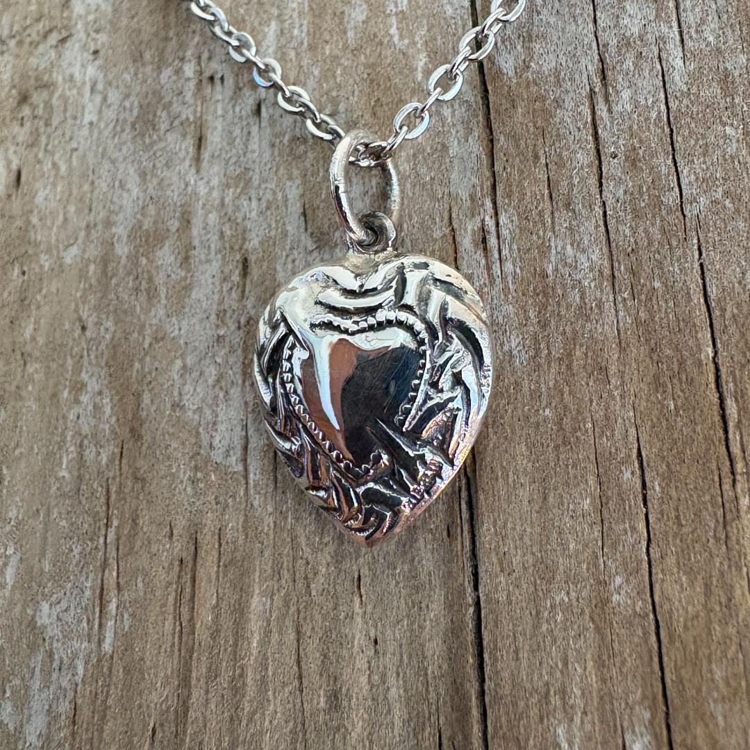 スウィートハートジュエリー　WW2　シルバー　ハート　両面　Arrow　アロー