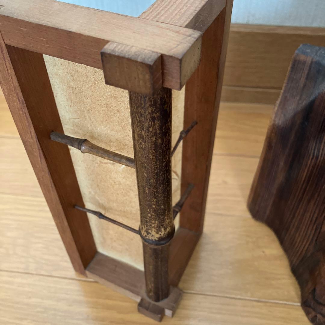 和風行灯照明 天然木