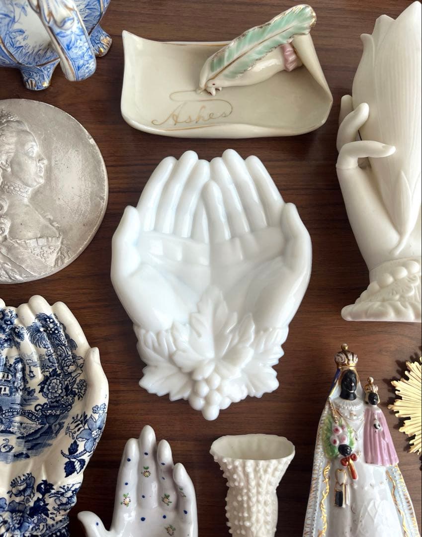 アメリカヴィンテージ ♤ ミルクガラスのハンドトレイ ♤ ウエストモアランド