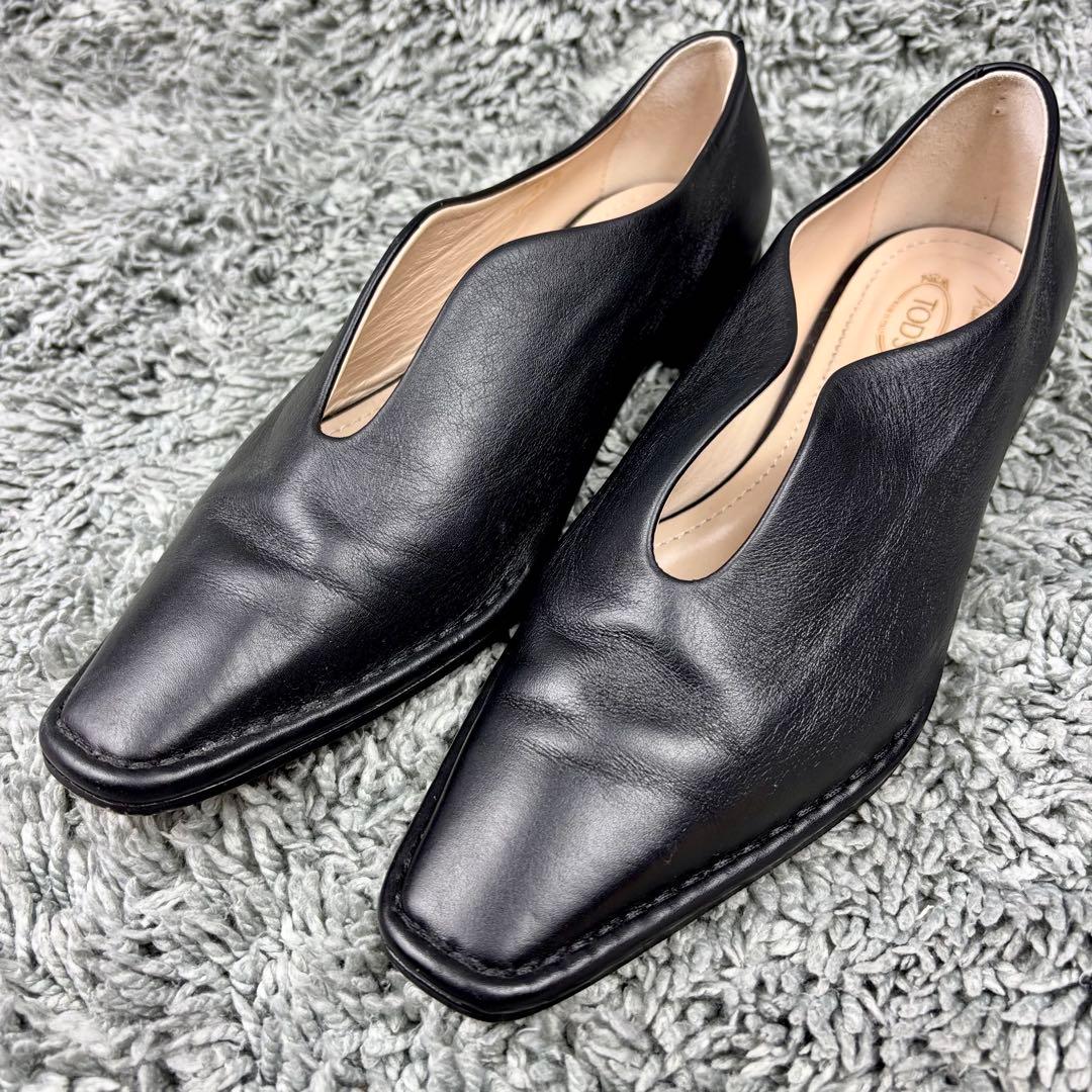 TOD'S × Mame Kurogouchi パンプス レザー ブラック