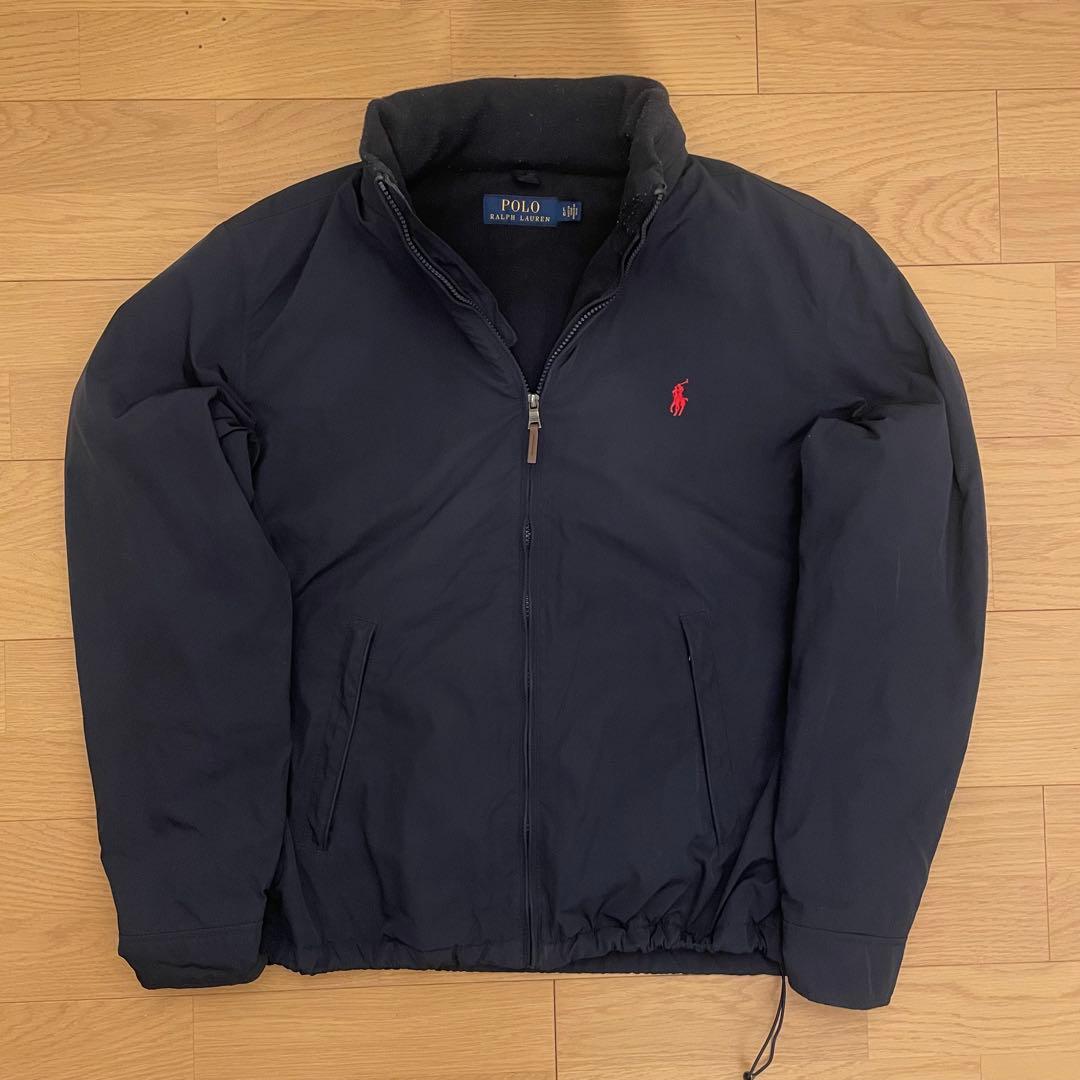 ラルフローレン　中綿ブルゾン　90s　ネイビー　L　美品