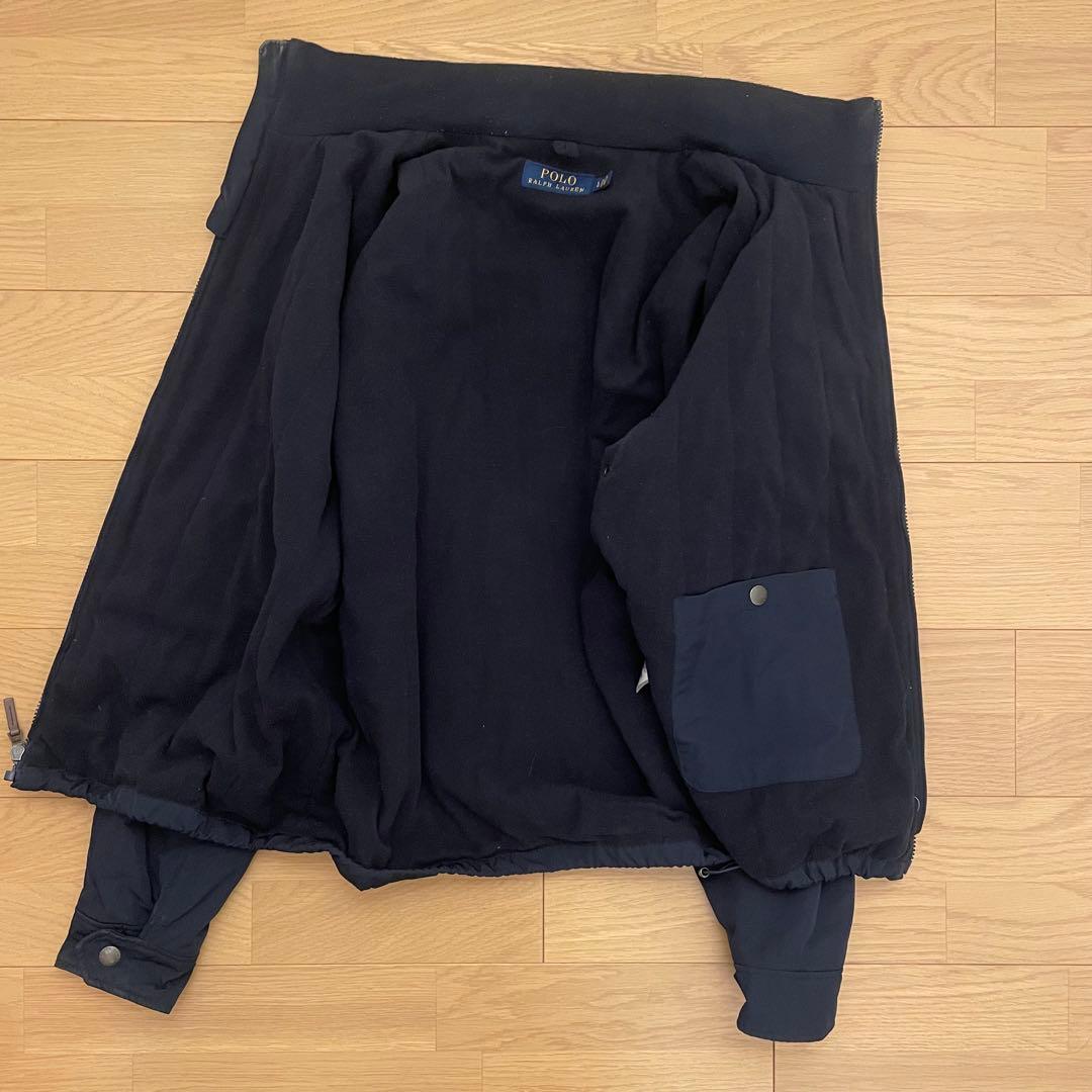 ラルフローレン　中綿ブルゾン　90s　ネイビー　L　美品