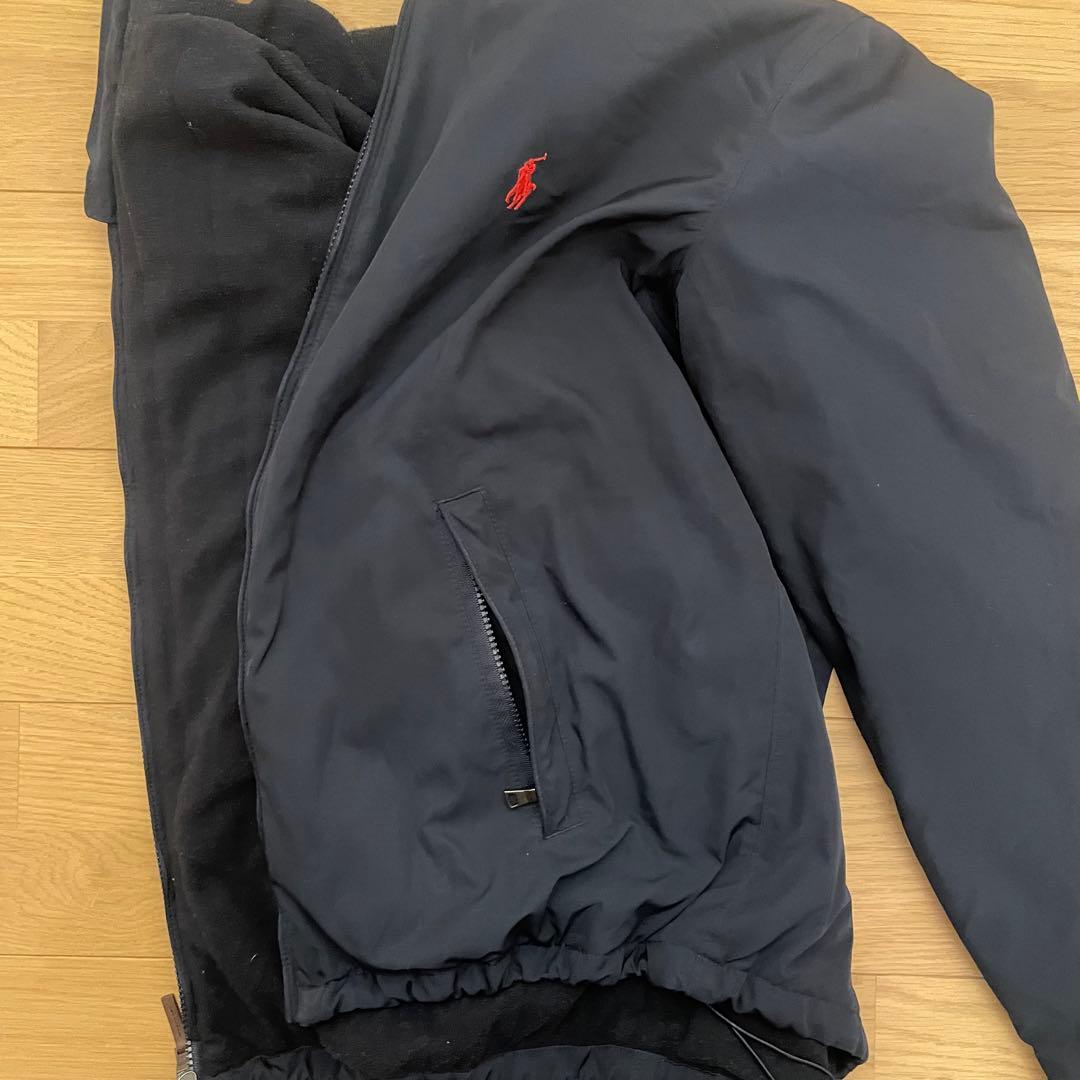 ラルフローレン　中綿ブルゾン　90s　ネイビー　L　美品