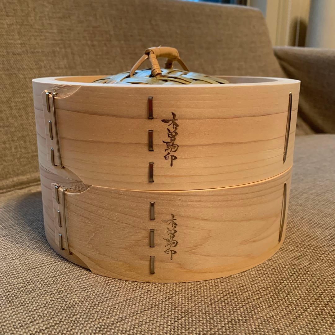 木曽駒印　檜せいろ蒸籠　21センチ未使用品　ひのき蒸し器 照宝も