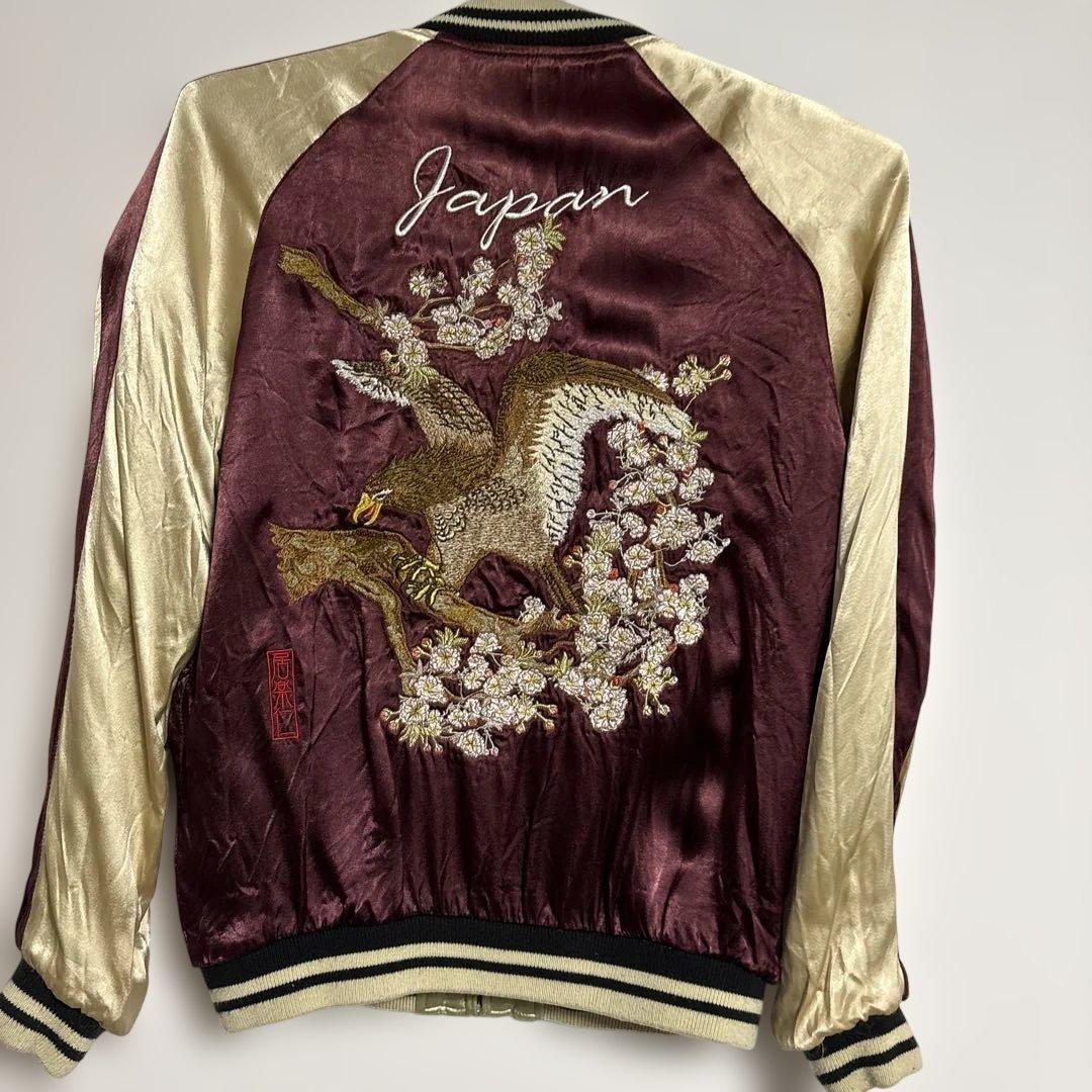 IOLANI スカジャン M バーガンディ/ゴールド