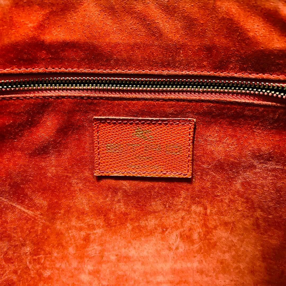 ETRO エトロ レザー ハンドバッグ ショルダーバッグ　2way オレンジ系