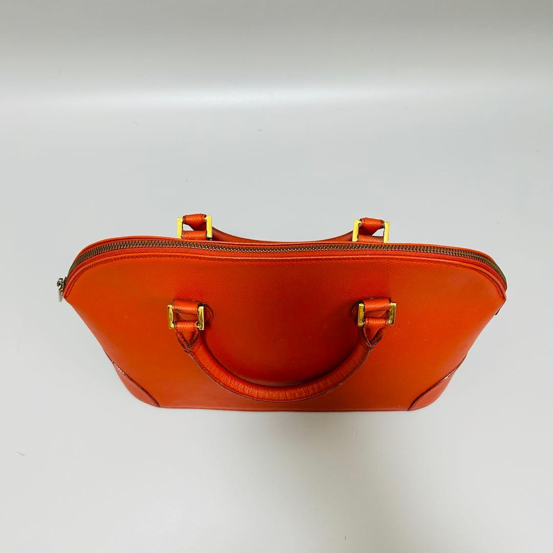 ETRO エトロ レザー ハンドバッグ ショルダーバッグ　2way オレンジ系