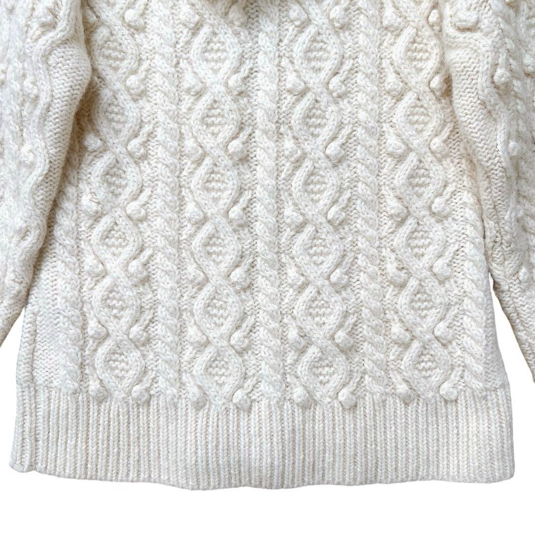 INGEBORG　フォックスファー　アランニットカーディガン　ジャケット　M