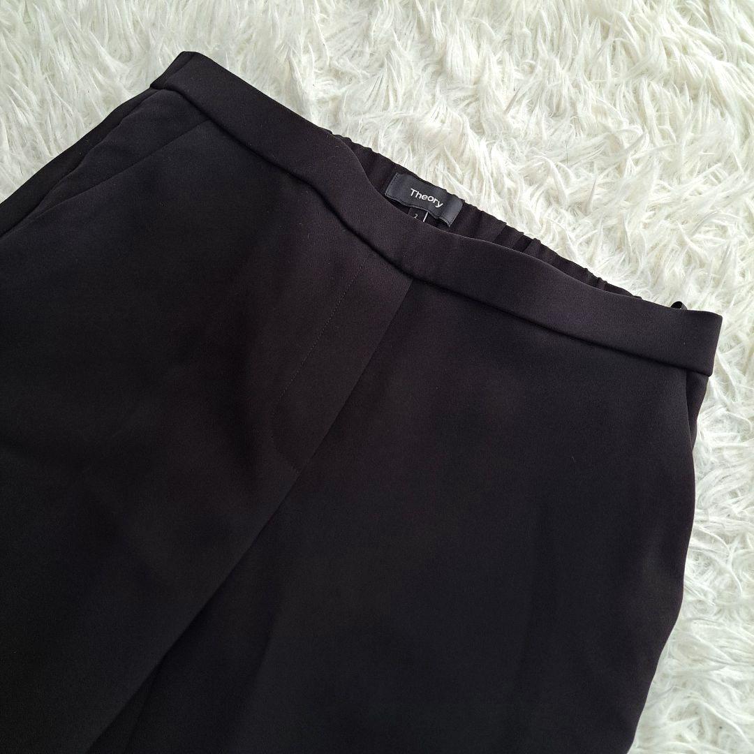 【Theory】Classic Crepe ノーカラージャケット　パンツスーツ黒