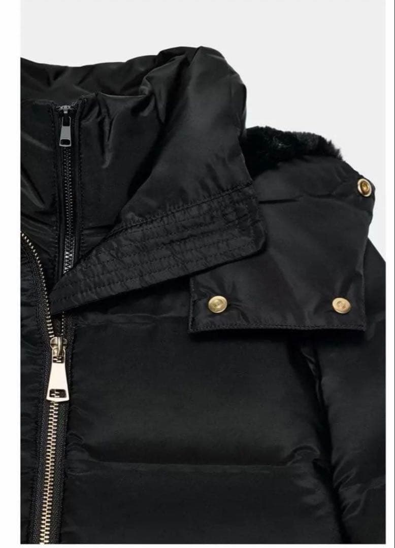 ZARA 撥水ウィンドブレーカーフード付きダウンジャケットL