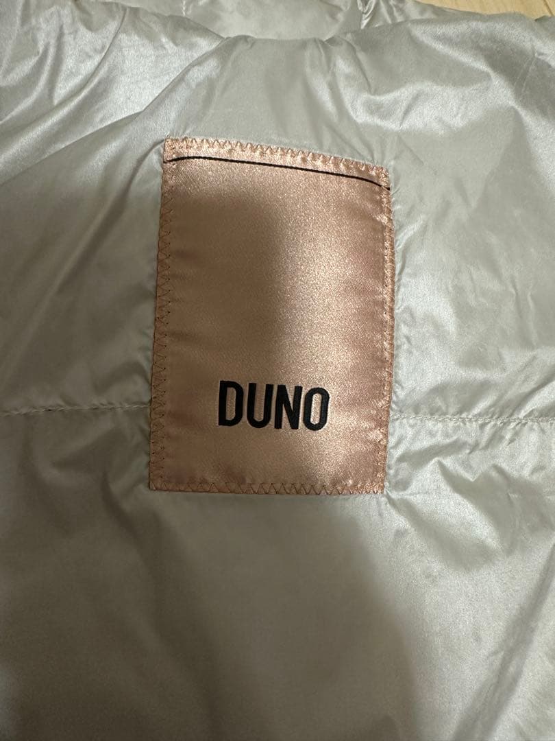 デュノDUNO ダウンコート アウターフード切替 ウール 44アイボリー
