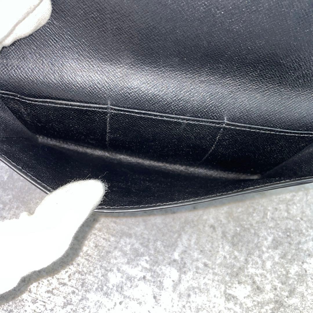 【微美品】ルイヴィトン　長財布　折り財布　エピ　ノワール　黒　ブラック