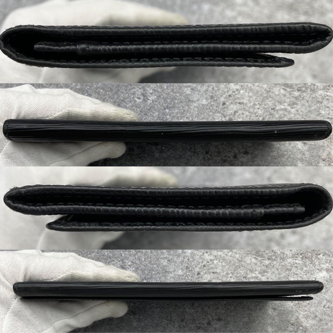 【微美品】ルイヴィトン　長財布　折り財布　エピ　ノワール　黒　ブラック