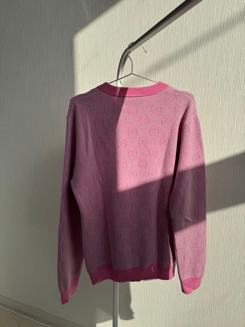 GUCCI GGロゴパターン ピンクニット M