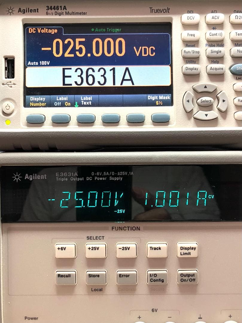Agilent E3631 +/-25V/1A 6V/5A 正常動作品