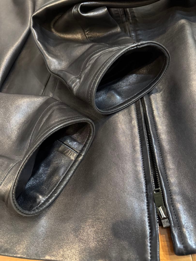 グッチ　GUCCI　シングルレザージャケット　サイズ50 羊革