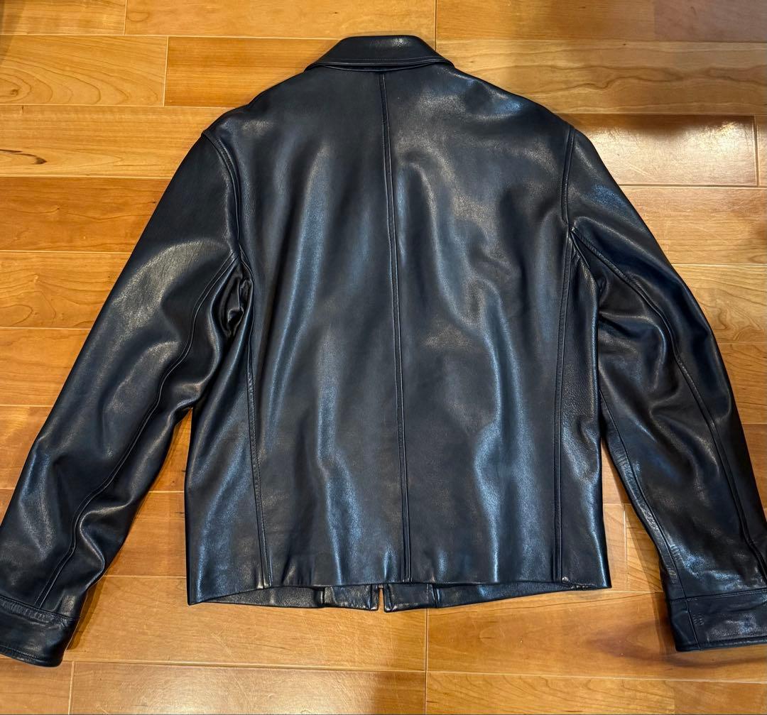 グッチ　GUCCI　シングルレザージャケット　サイズ50 羊革
