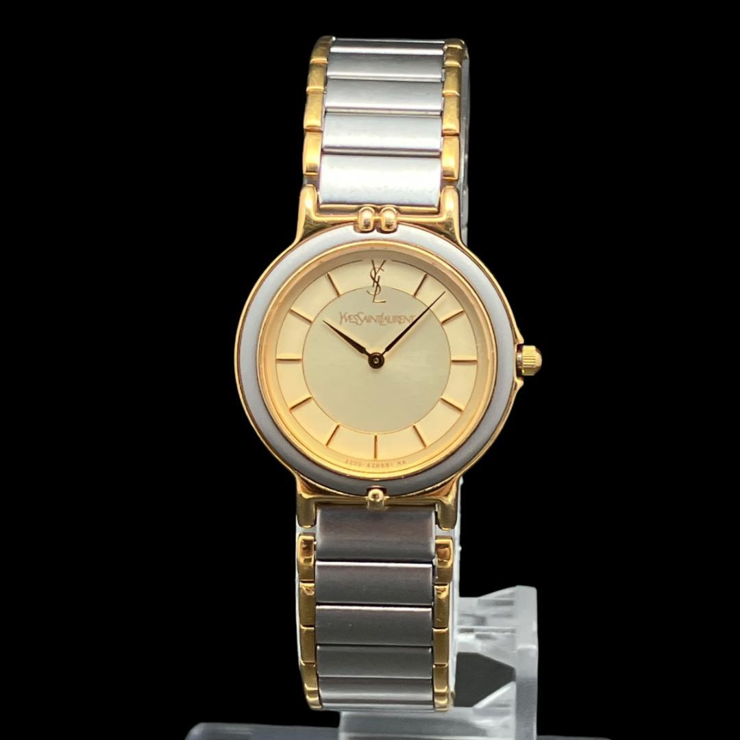 【新品電池/稼働】イヴサンローラン YSL 腕時計 レディース クォーツ コンビ