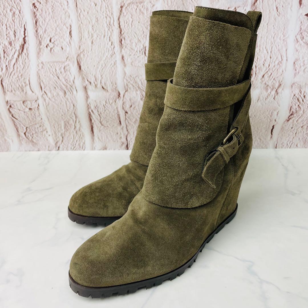 【試着のみ】SARTORE ジョッパーブーツ インヒール 本革 37(23.5)