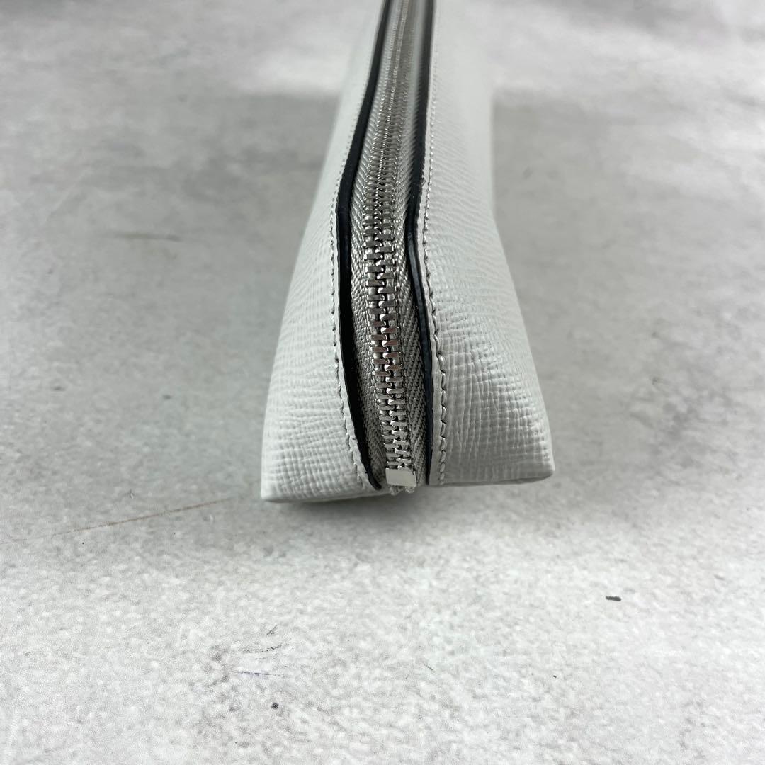 未使用級✨ スマイソン ペンケース サフィアーノレザー メンズ グレー系