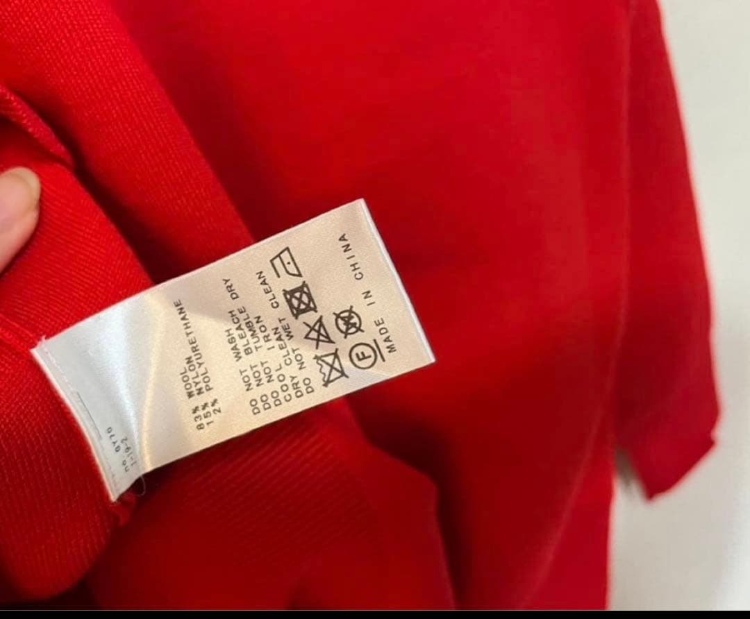 美品　ap studio ベーシッククルーネックニット⭐︎赤