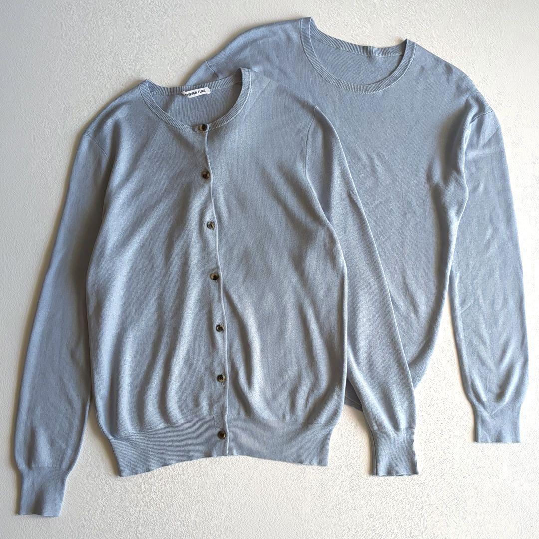 エブリディアイライク アンサンブル シルク100% クルーネック 手洗い可