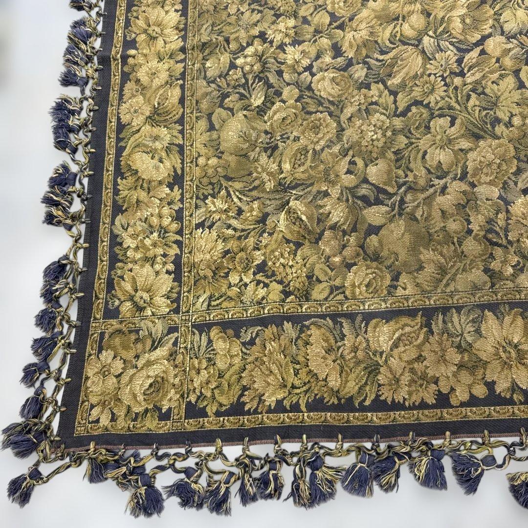 花　マルチカバー　ソファーカバー　ヴィンテージラグ　180x180