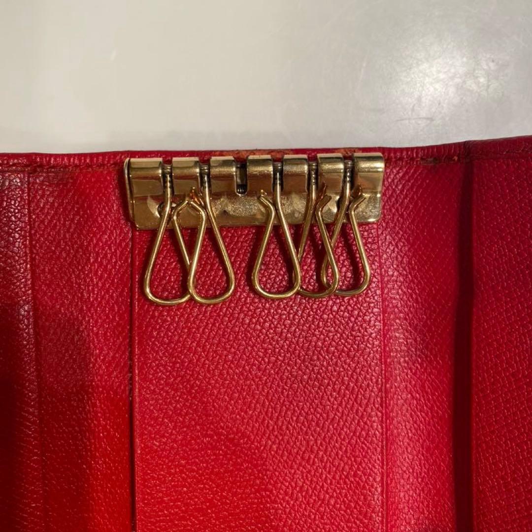 シャネル ココマーク レザーキーケース 赤