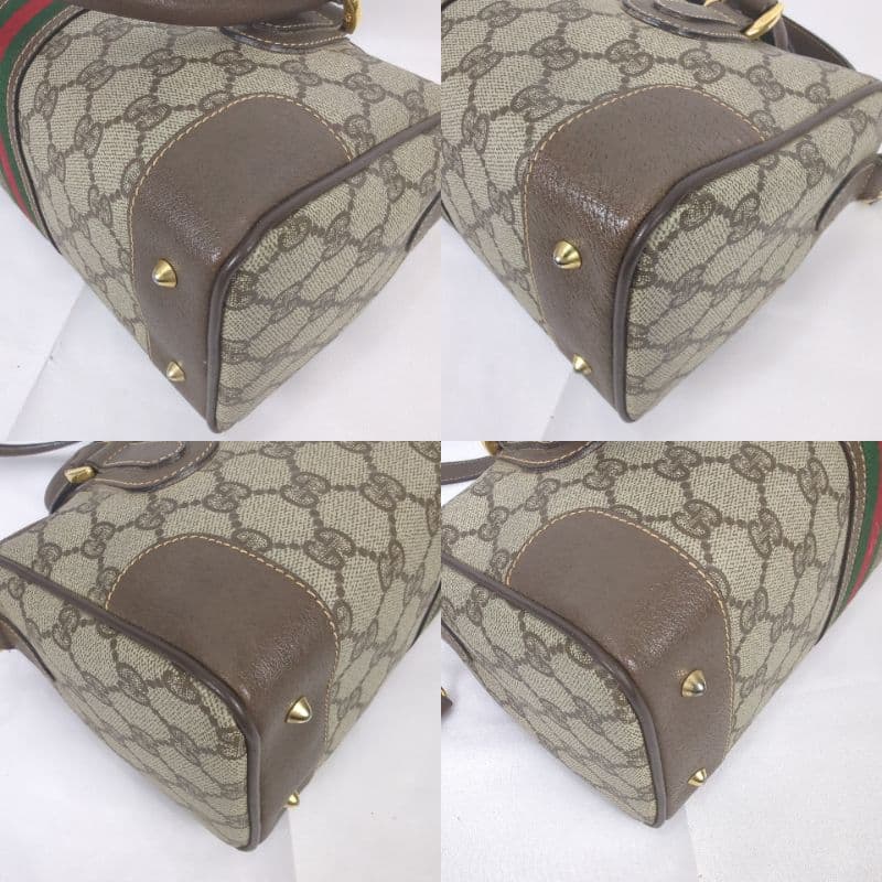 【美品】GUCCI グッチ シェリーライン ミニボストン ショルダー バッグ
