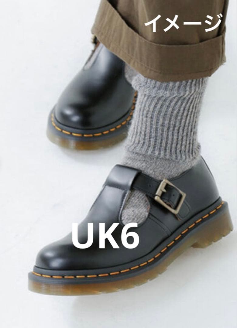 最大サイズUK6！美品！ドクターマーチンPOLLEYTバーストラップパンプス