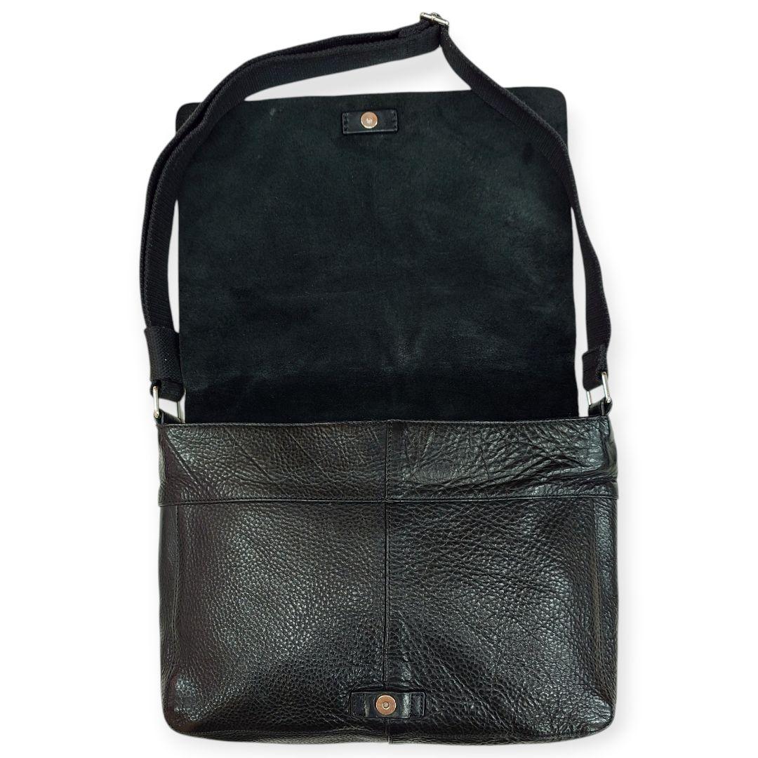 【Y2K】OLD GAP オールドギャップ カウレザー メッセンジャーバッグ 黒