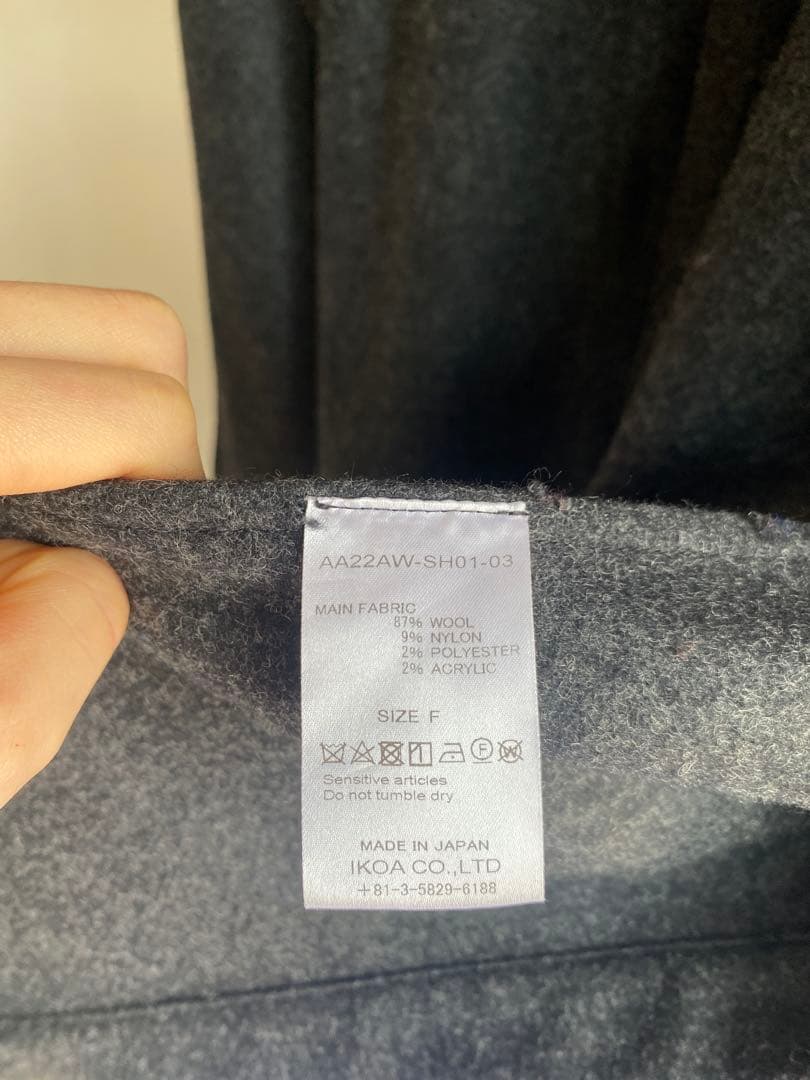 AKIKOAOKI ウール　シャツ　dementional shirts