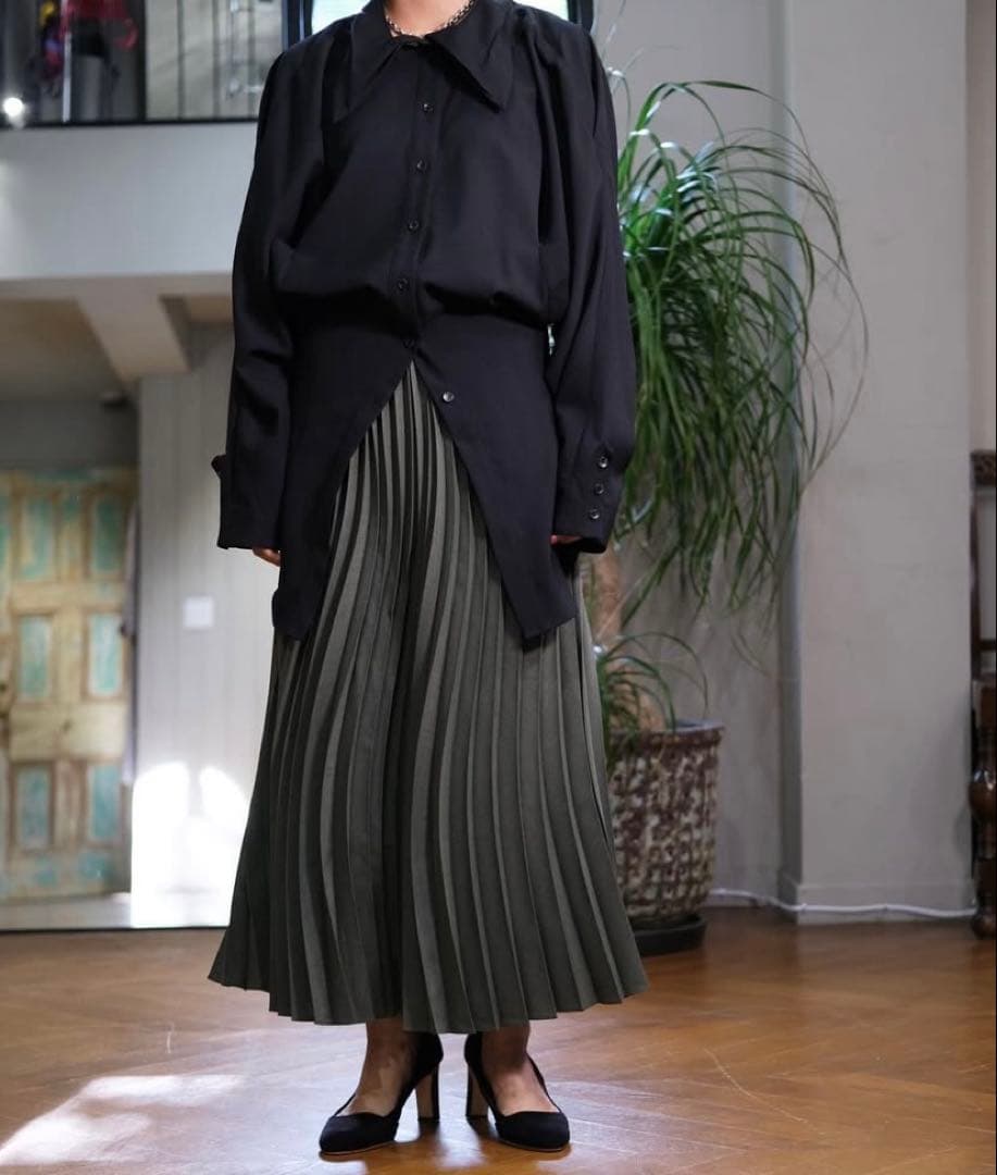 AKIKOAOKI ウール　シャツ　dementional shirts