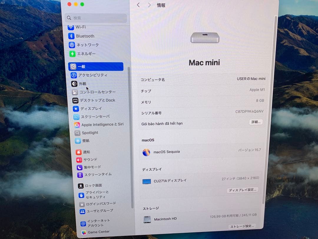 Apple Mac mini M1 , 4Kスクリーン, キーボードとマウス