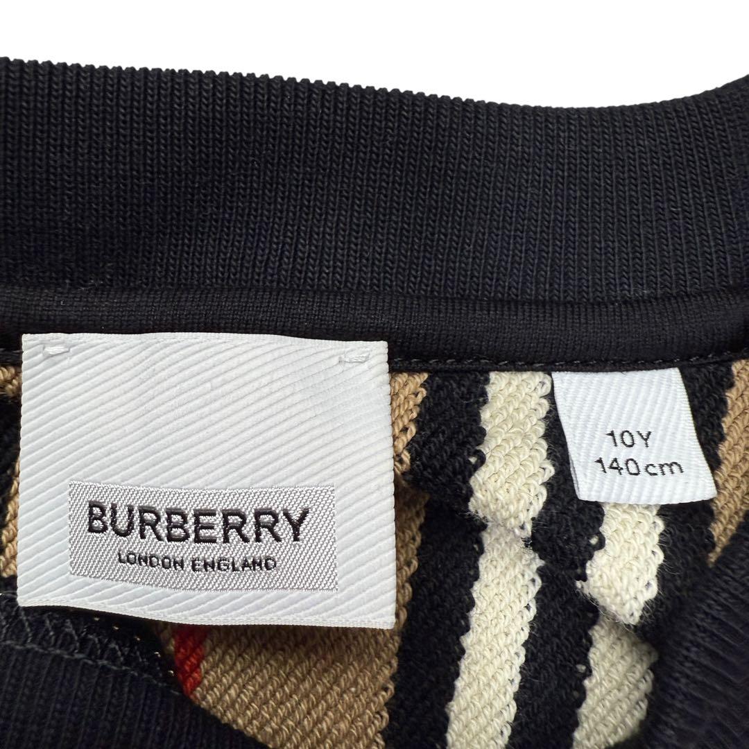 未使用級 現行 バーバリーロンドン ノバチェック 長袖ワンピース 10Y 710