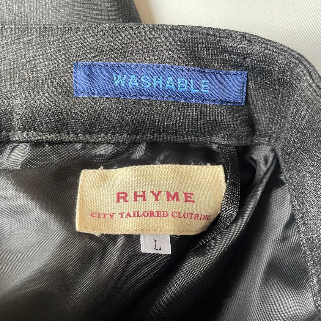 【美品】RHYME セットアップ パンツスーツ 洗える Lサイズ